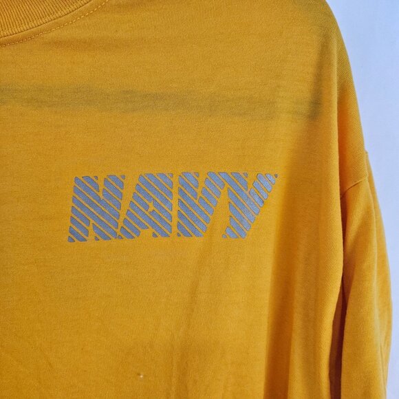 Authentic U.S. Navy Originals Yellow T-Shirt By M.J. Soffe Size Large - Picture 5 of 8